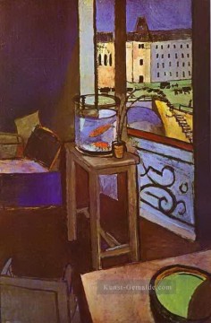  abstrakt - Innenraum mit einer Schüssel mit Rotem Fisch abstrakte nawische Henri Matisse